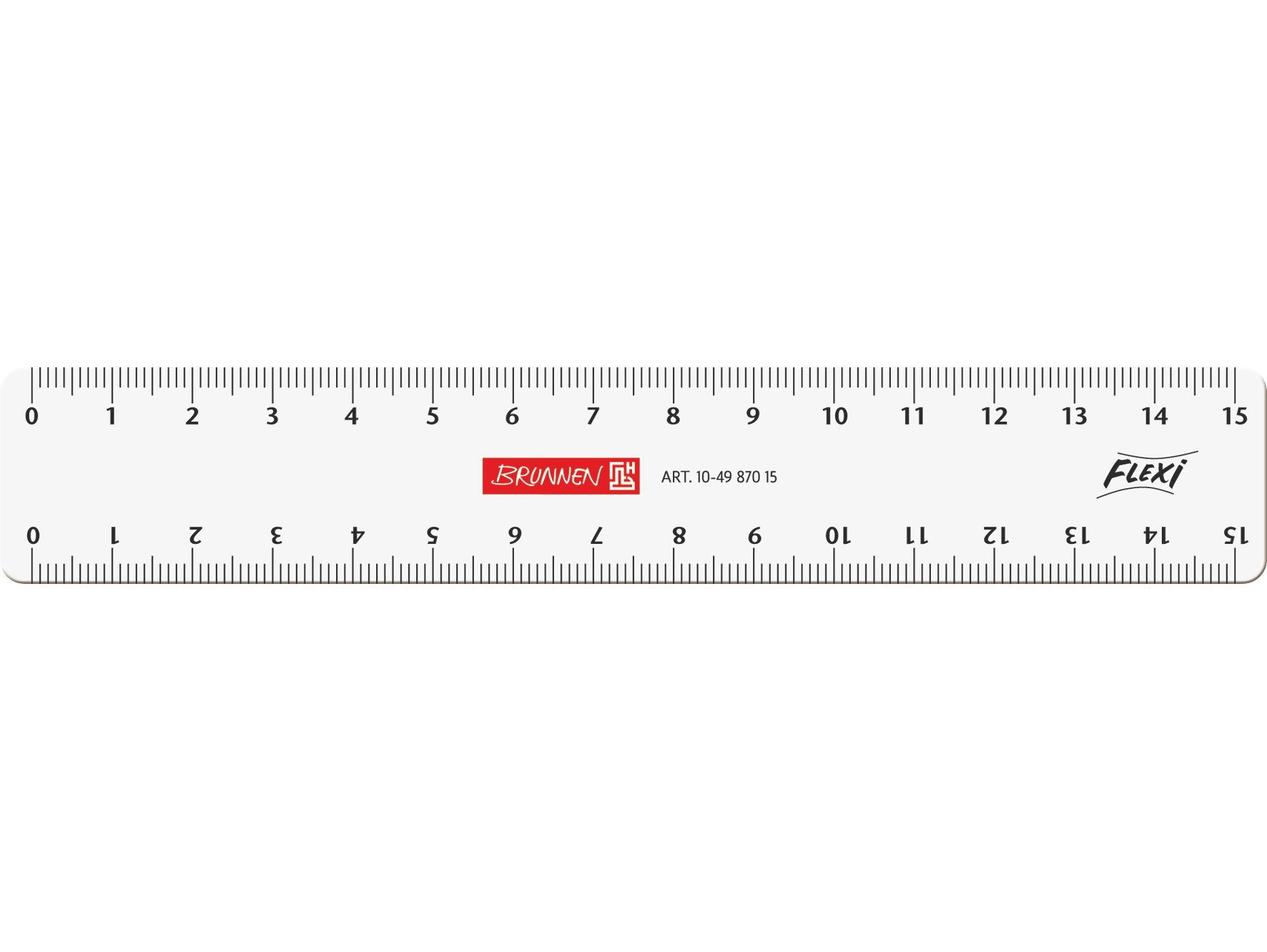 Baier Kindersitz Lineal Flexibles Lineal 15 cm glasklar, flexibel und unzerbrechlich