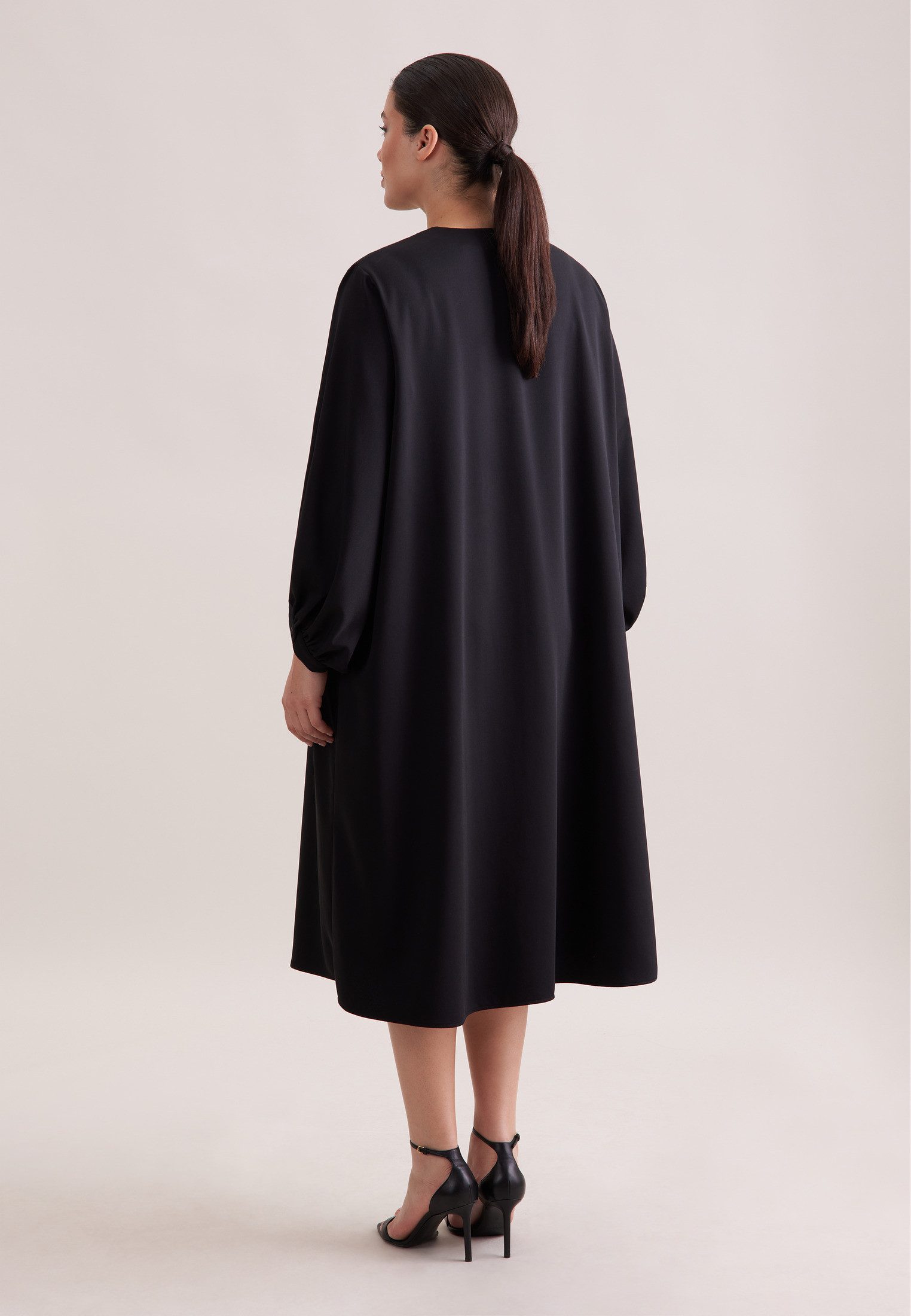 seidensticker Sommerkleid Schwarze Rose 1/1 V-Neck Uni
