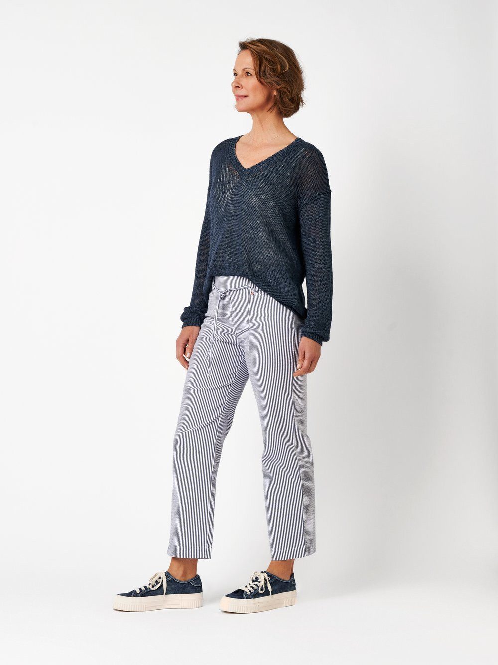 Relaxed by TONI Culotte Scarlet 3/4 aus Seersucker