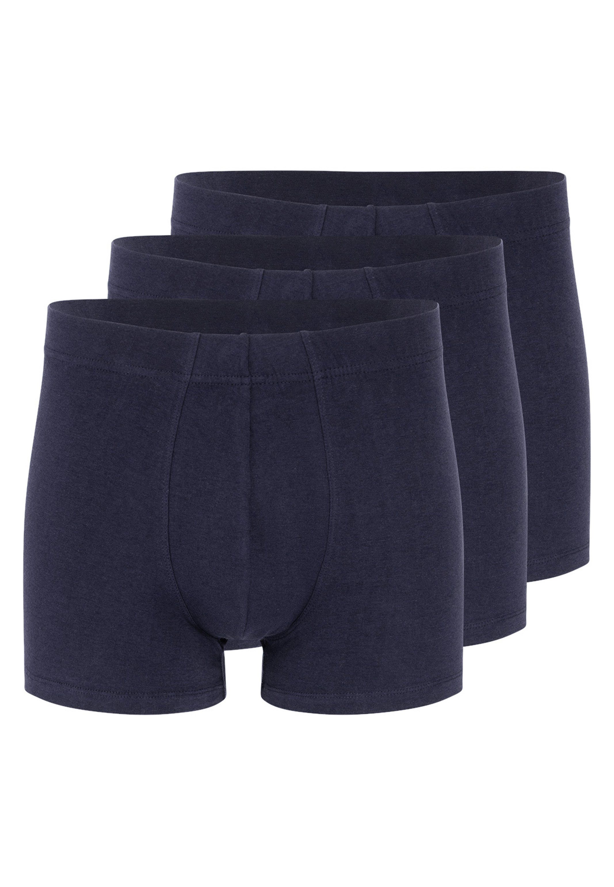 Almonu Retro Boxer 3er Pack Organic Cotton (Spar-Set, 3-St) Retro Short / Pant - Baumwolle - Ohne Eingriff - Atmungsaktiv Navy