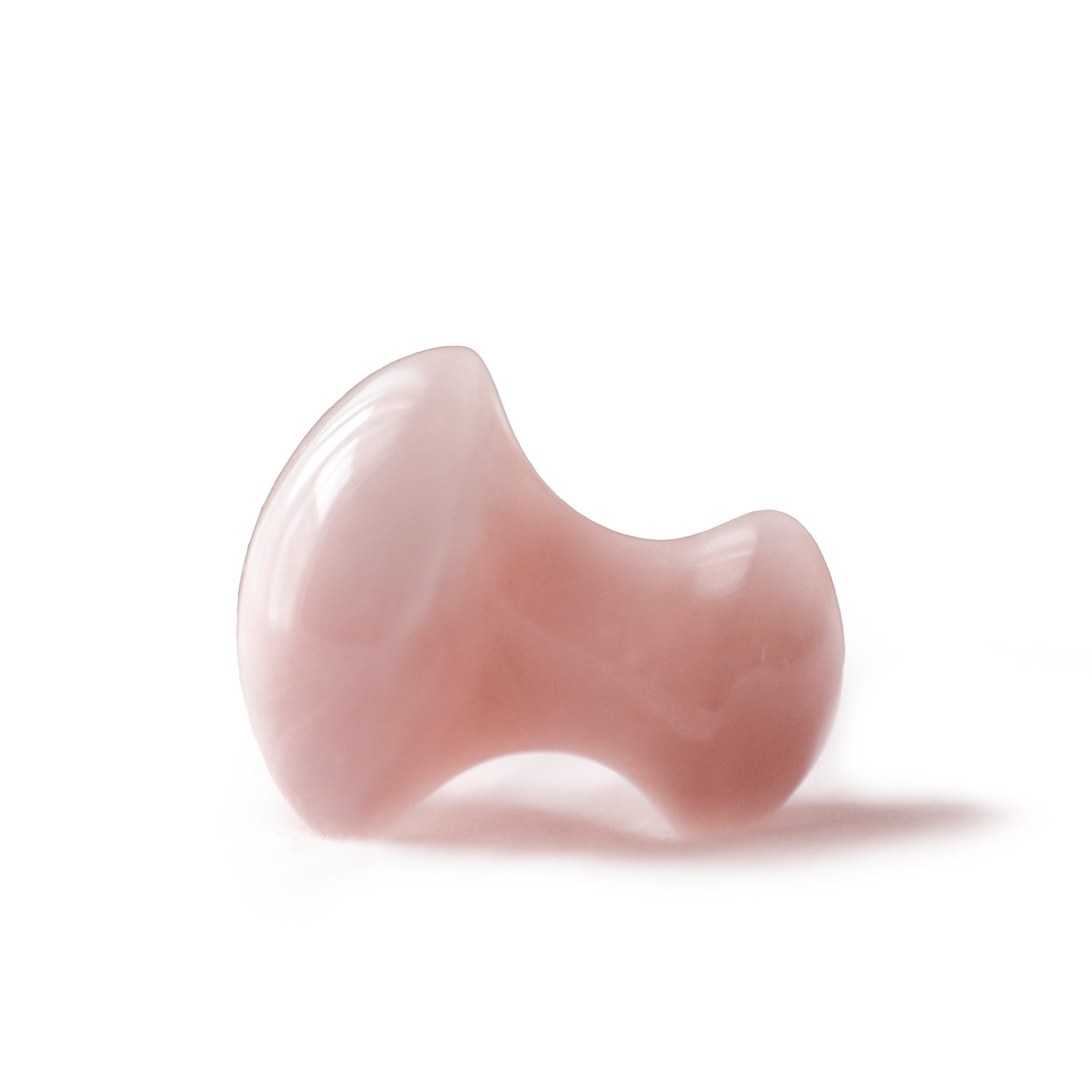 shapevital.de Massagestein Gua Sha Massagepilz für eine strahlende und jünger wirkende Haut, gleichmäßige Druckverteilung, 100% hochwertiger Rosenquarz