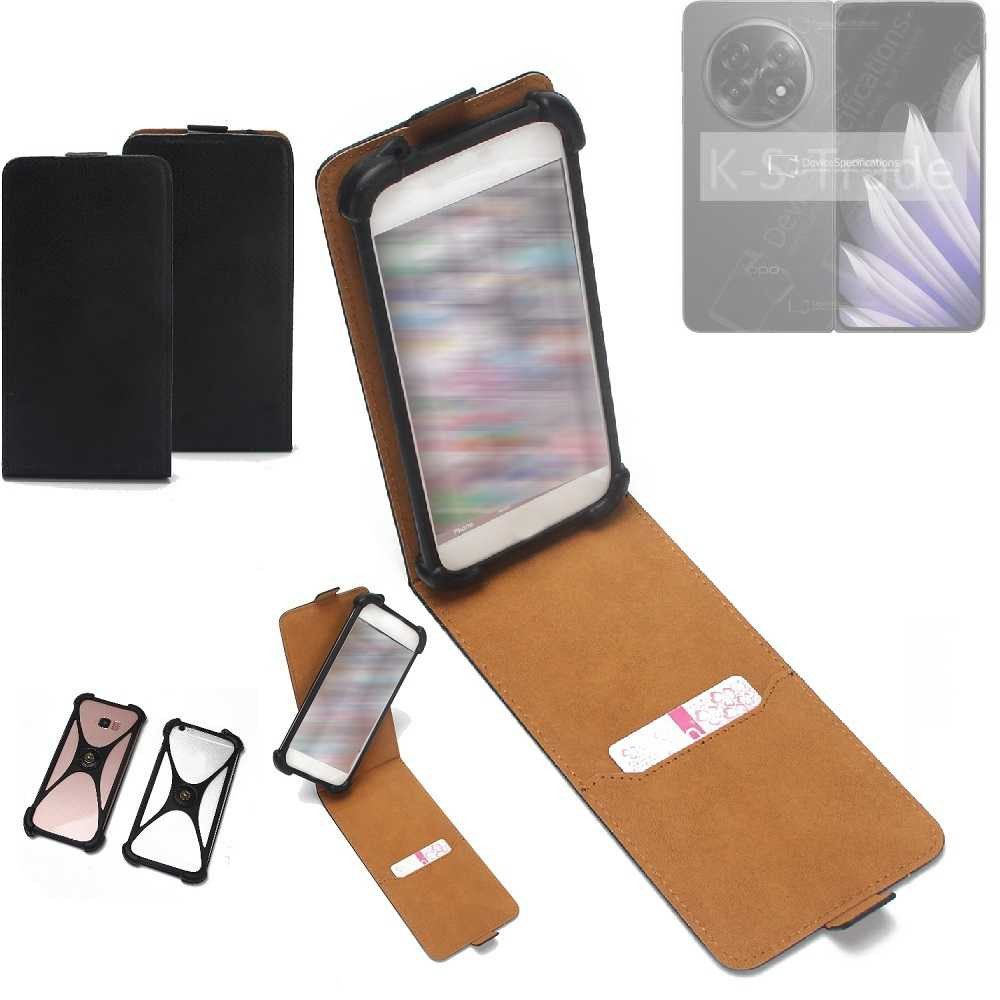 K-S-Trade Handyhülle für Oppo Find N5 CPH2671, Handyhülle Schutzhülle Hülle Case Cover Flip Style Bumper