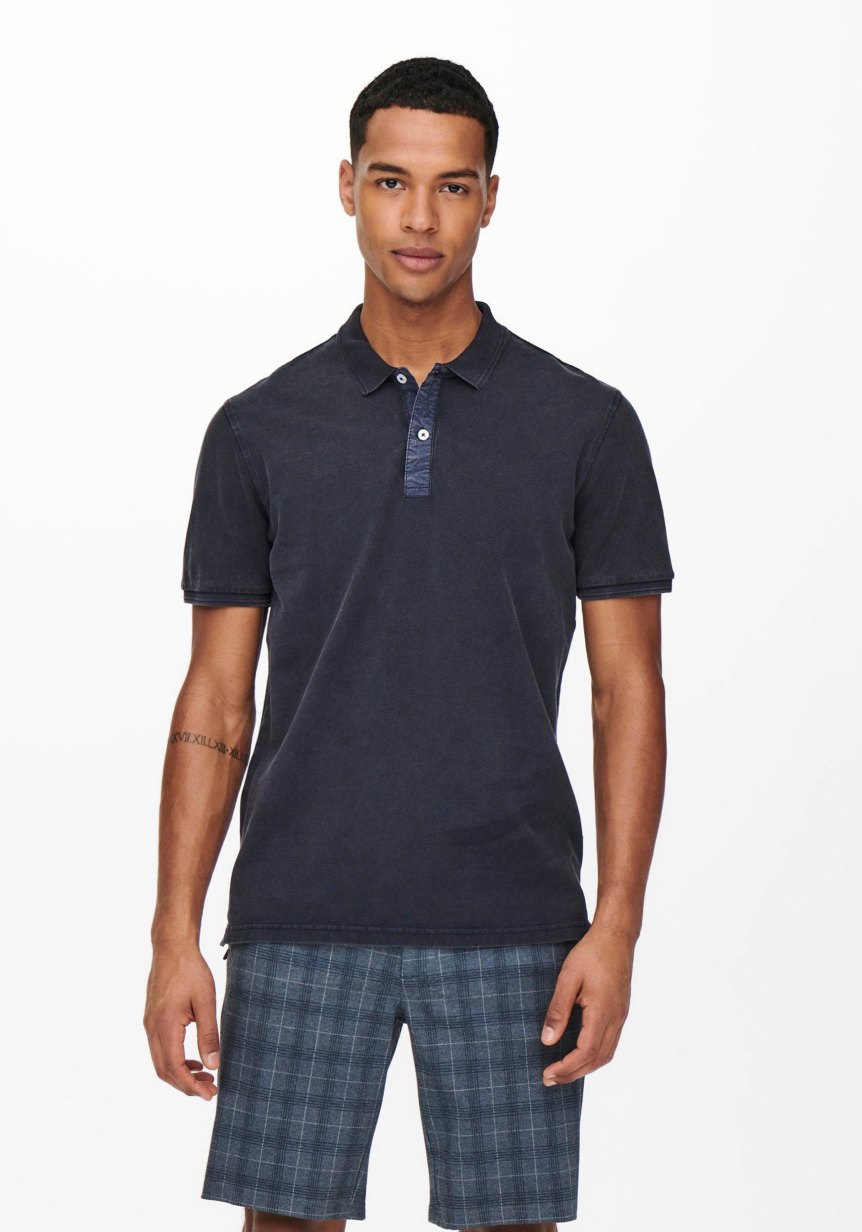 Polo & TRAVIS ONLY navy Poloshirt SONS