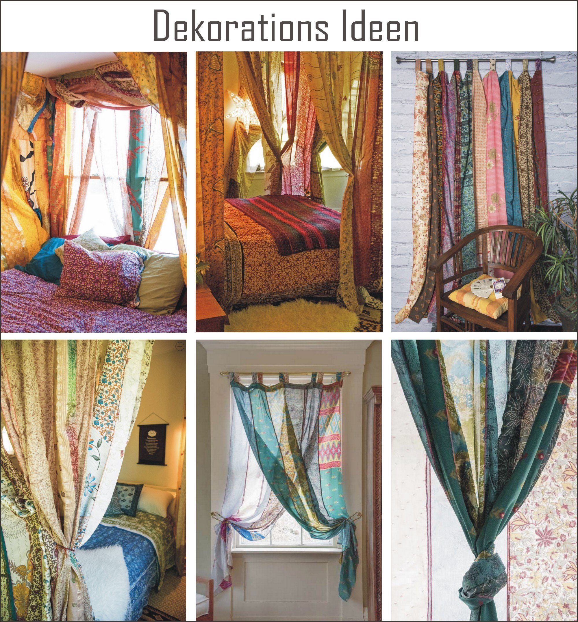 Guru-Shop Vorhang Boho Patchwork Vorhänge, 1 Paar Bohemia Gardine.. günstig online kaufen