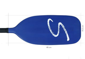 Kutech-Schlegel Whitewater Kombi Kajakpaddel, 4-teilig, 2-Stechpaddel, Länge 230-250cm und 0-90° Schränkung wählbar