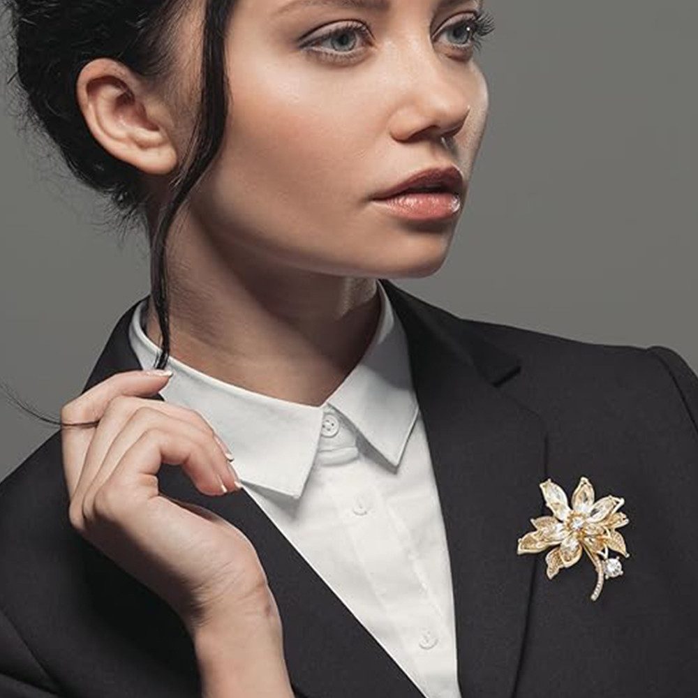 RWEUOQ Brosche Rhinestone Flower Brooch Crystal günstig online kaufen