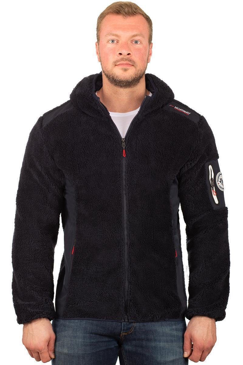 Geographical Norway Fleecejacke Herren Hoodie batufour (1-St) besonders weicher Stoff navy