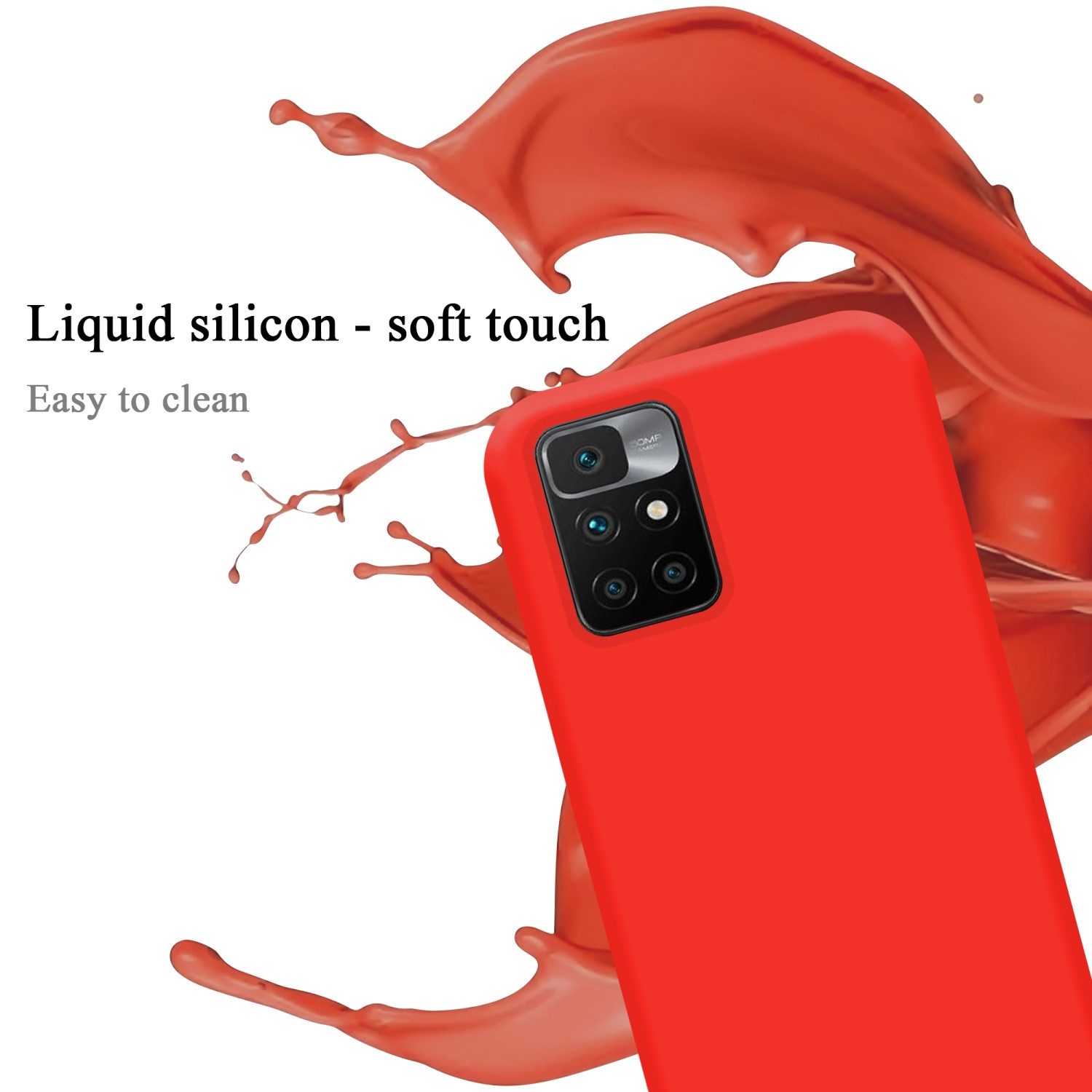 Cadorabo Handyhülle für Xiaomi RedMi 10 4G Hülle Xiaomi RedMi 10, Flexible Hülle TPU Silikon Schutzhülle Back Cover Case
