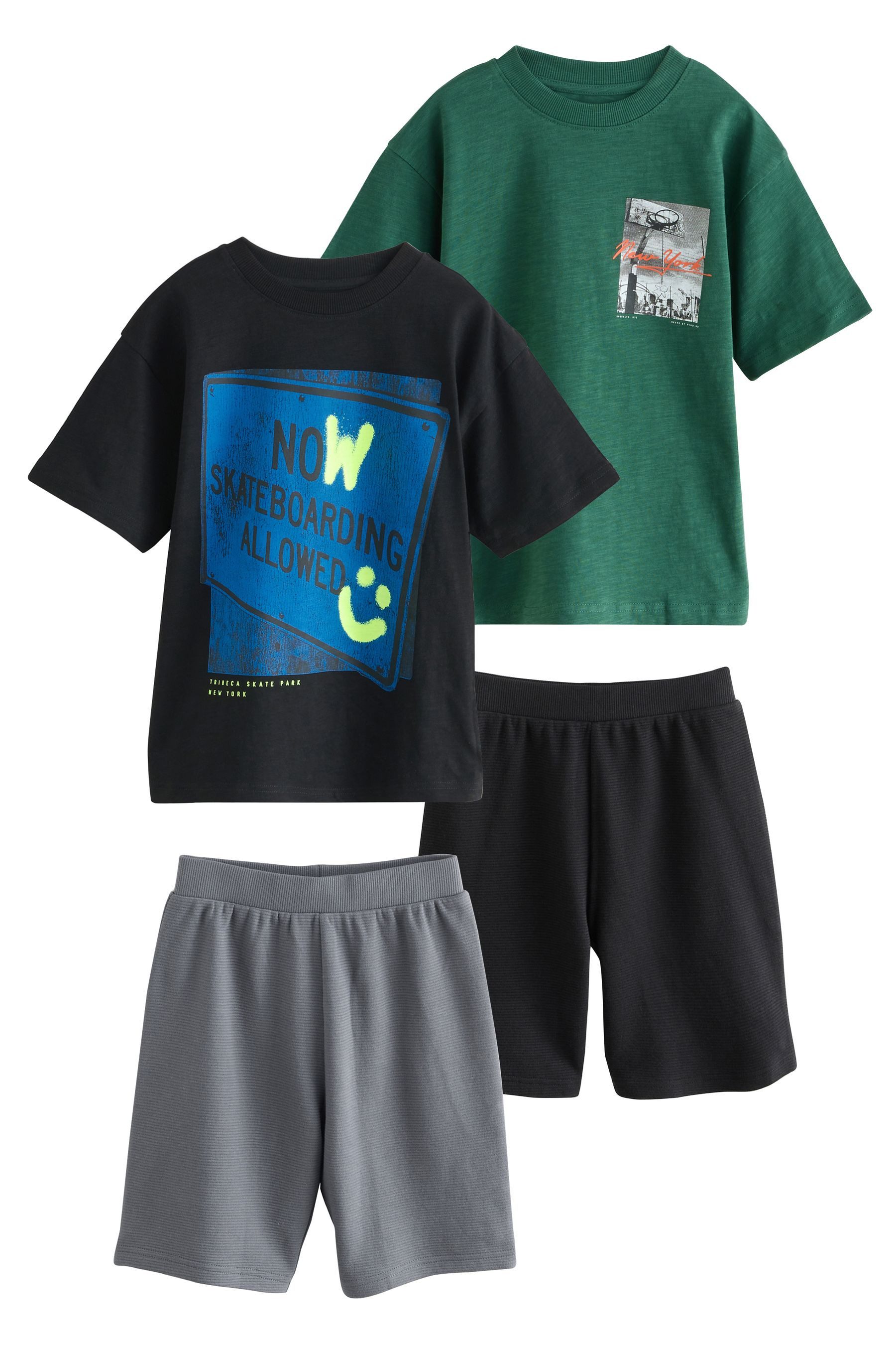 Pyjama Kurze Relaxed Fit Schlafanzüge, 2er-Pack