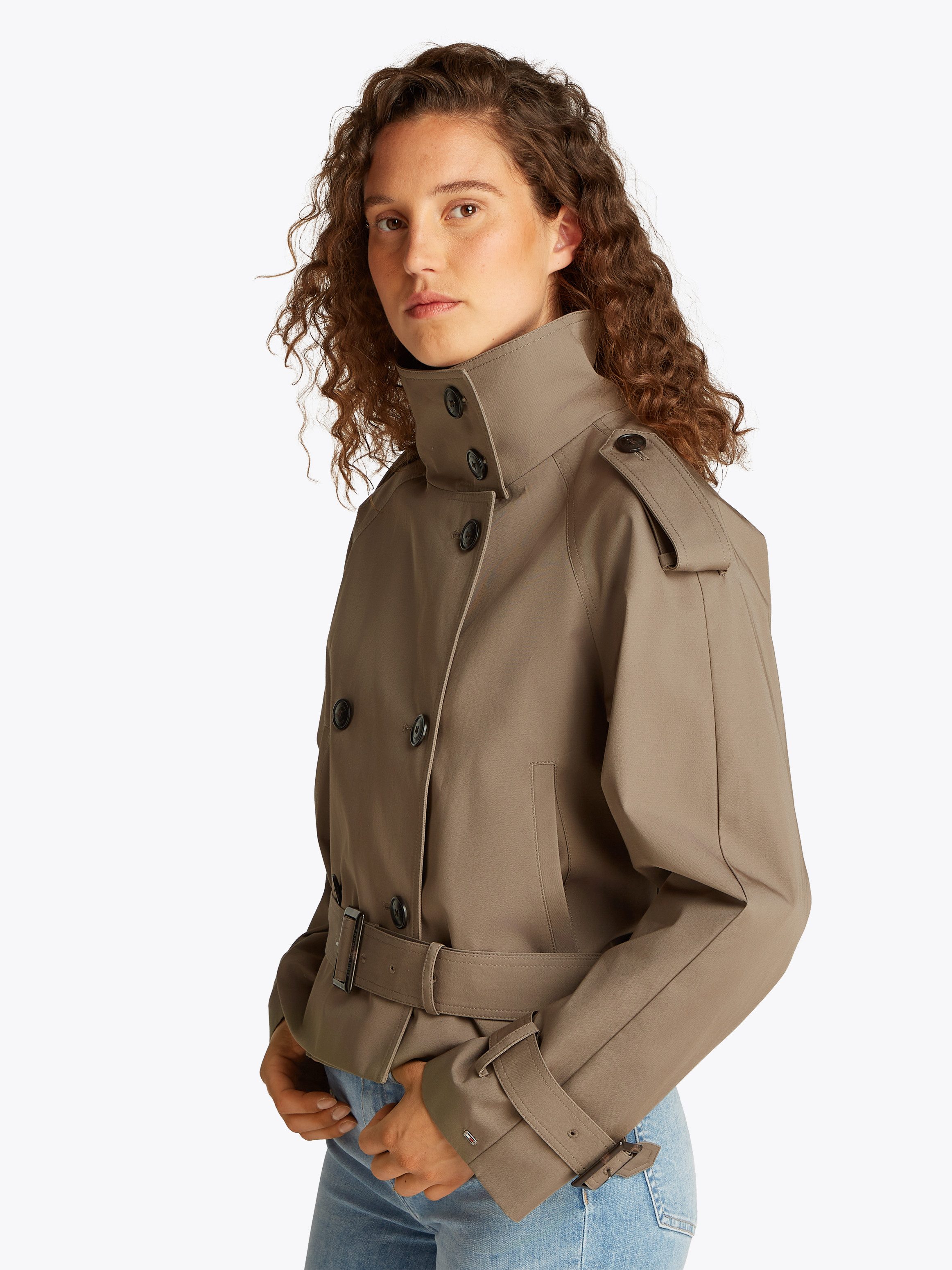 Tommy Hilfiger Kurzjacke COTTON CROP TRENCH günstig online kaufen