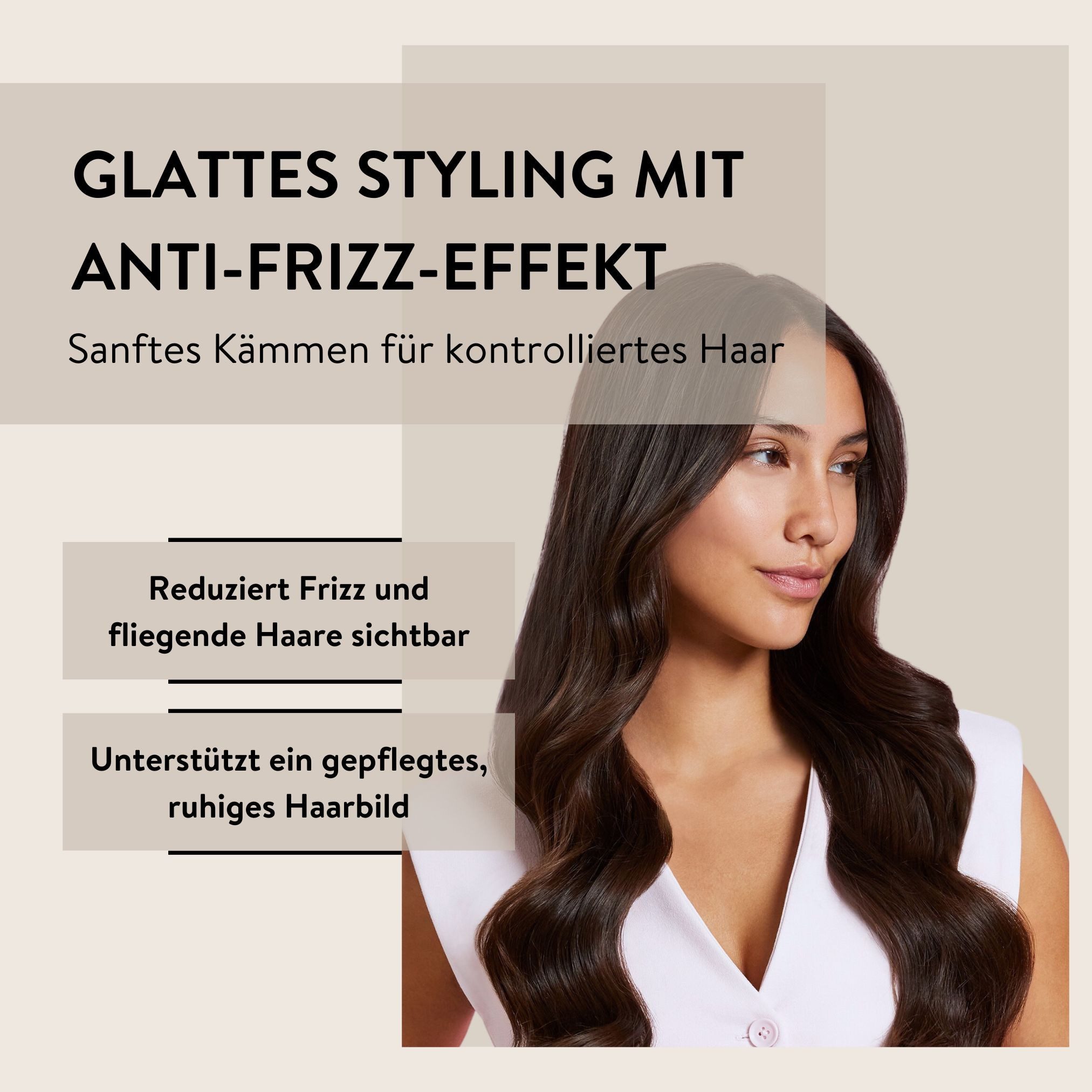 PARSA Beauty Haarkamm Hair ID Anti-Frizz Sleek Kamm mit Naturborsten für Glanz-Looks
