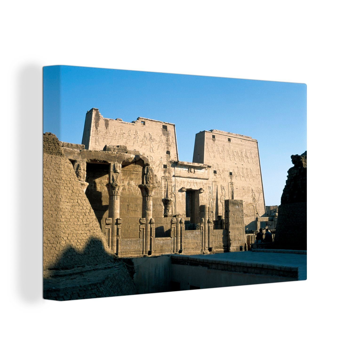 St), Leinwandbilder, einem Leinwandbild des Horus Der (1 Tag Ägypten, OneMillionCanvasses® Wanddeko, 30x20 in Wandbild cm an Aufhängefertig, sonnigen Tempel