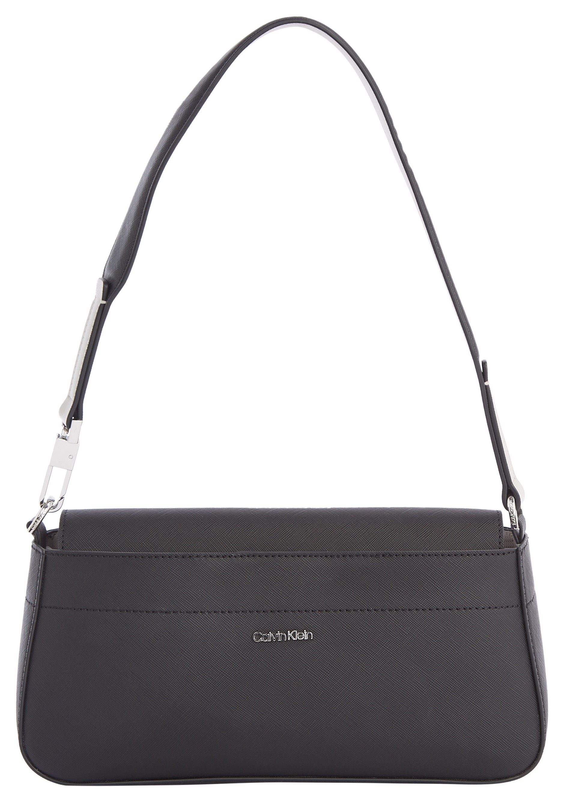 Calvin Klein Schultertasche BUSINESS SHOULDER BAG_SAFFIANO, Handtasche Damen Tasche Damen