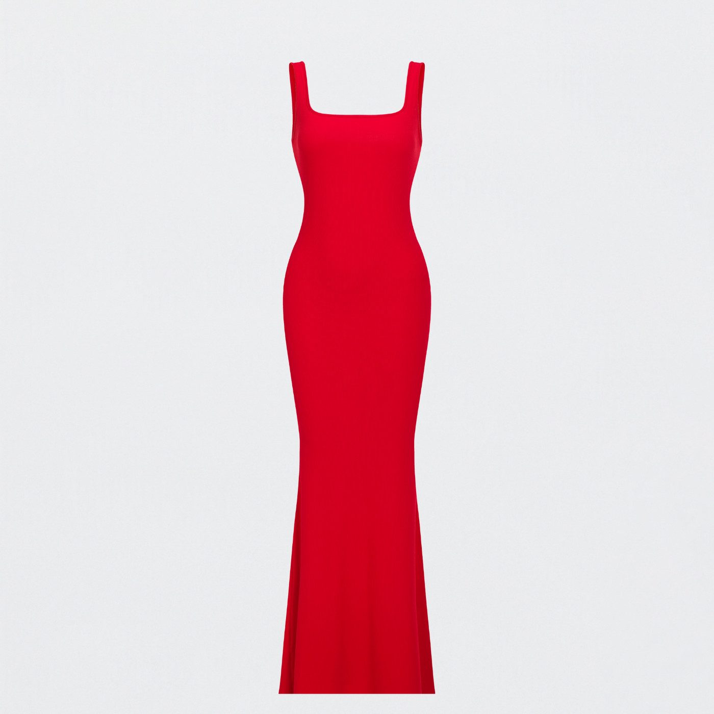 Jerseykleid Ribbed Tank Top Maxikleid-Fire Red-M