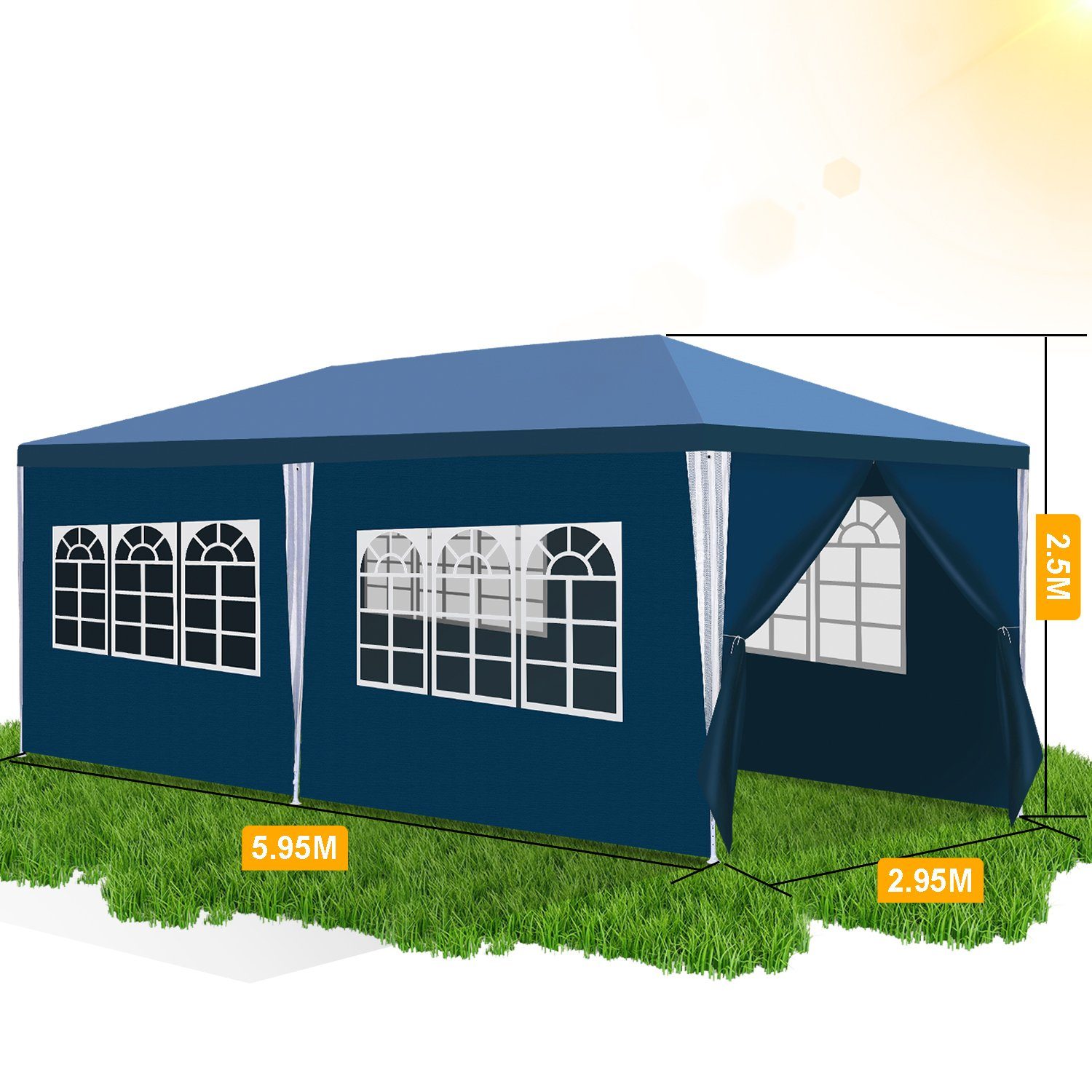 Clanmacy Pavillon Gartenzelt wasserdich Vereinszelt Wasserfest günstig online kaufen