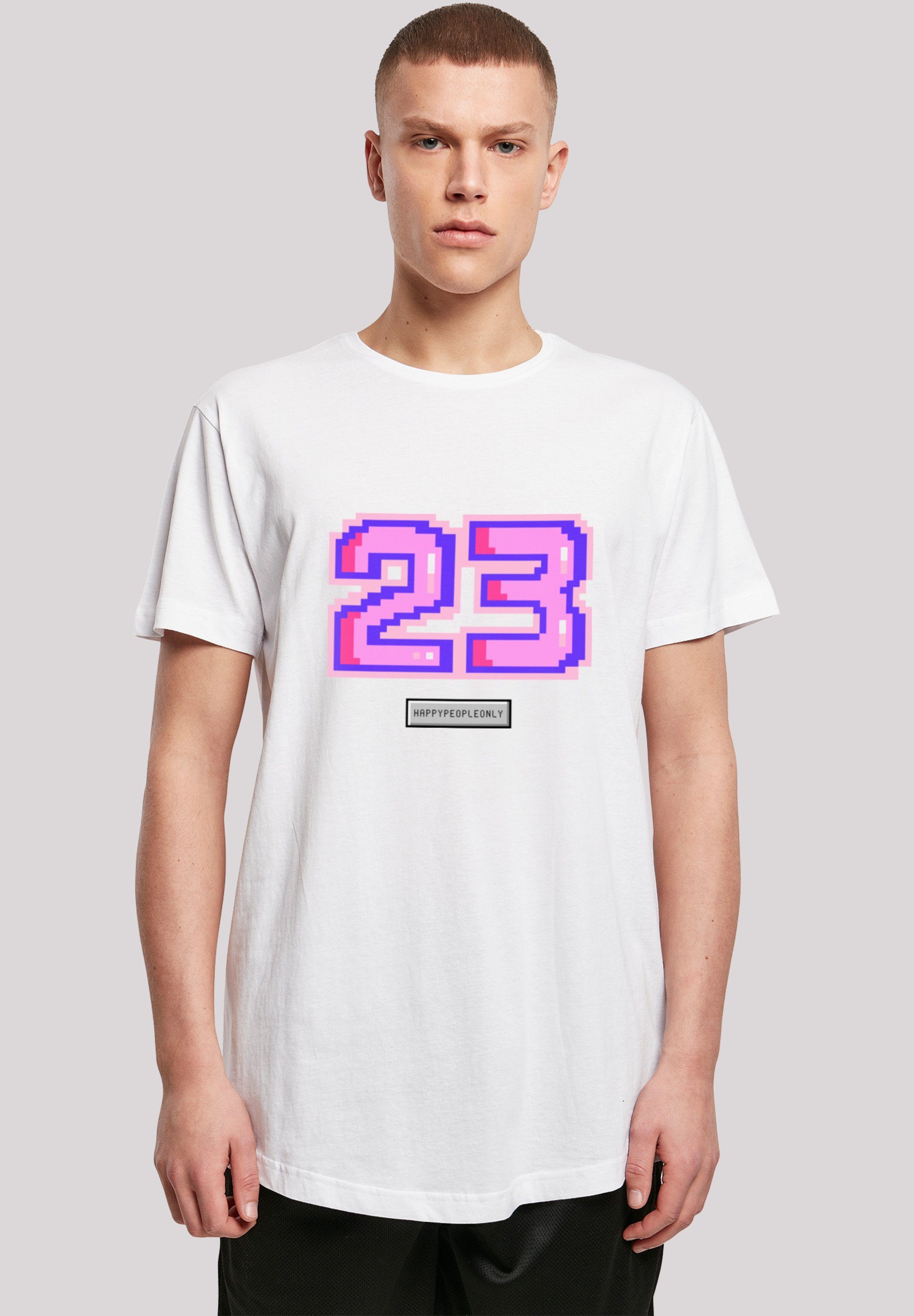 F4NT4STIC T-Shirt Pixel 23 pink Print weiß