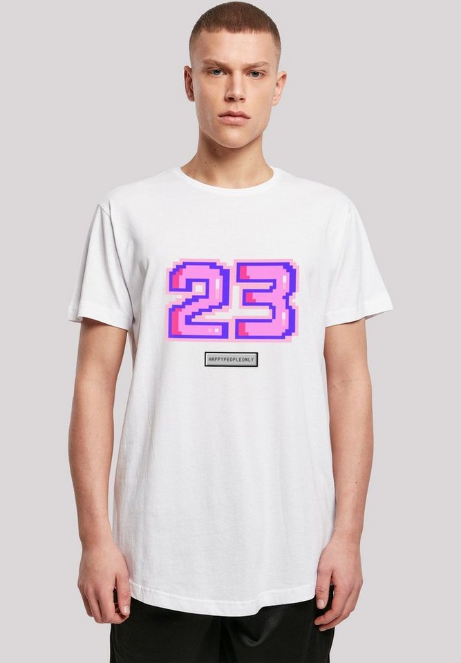 hohem Baumwollstoff T-Shirt Sehr Tragekomfort weicher Pixel pink F4NT4STIC mit Print, 23