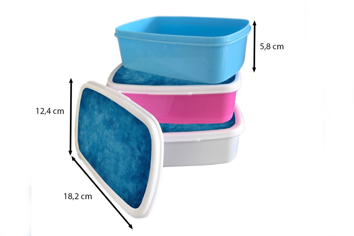 - für Blau Jungs Lunchbox - Kinder Brotdose, Erwachsene, und Vintage Kunststoff, (2-tlg), Brotbox Strukturiert und für Mädchen MuchoWow - weiß - Industriell, Beton
