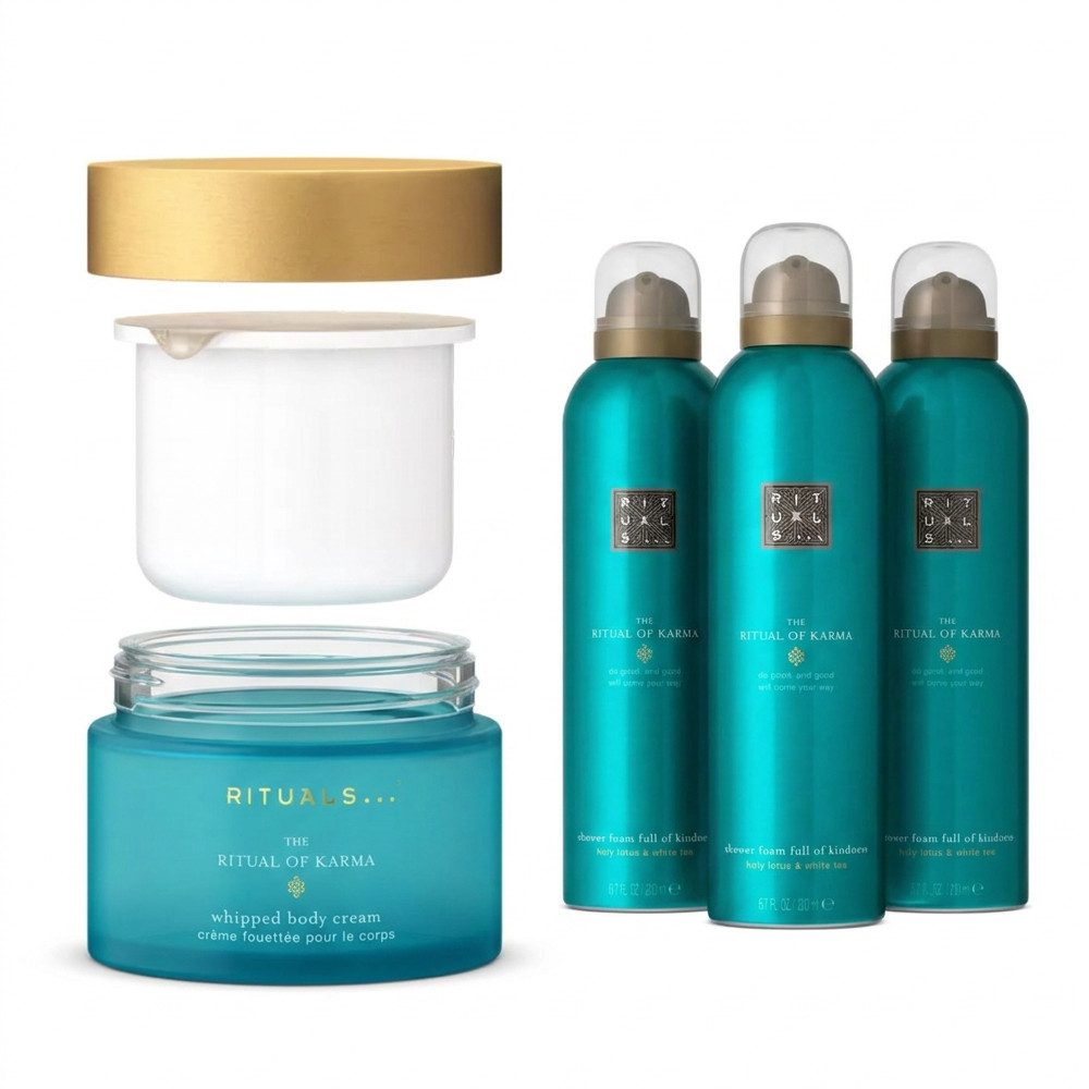 Rituals Körpercreme Rituals The Ritual of Karma Dusch und Body Pflege Duo, Sommerlicher Dusch und Bodycare Duo für gepflegte Haut