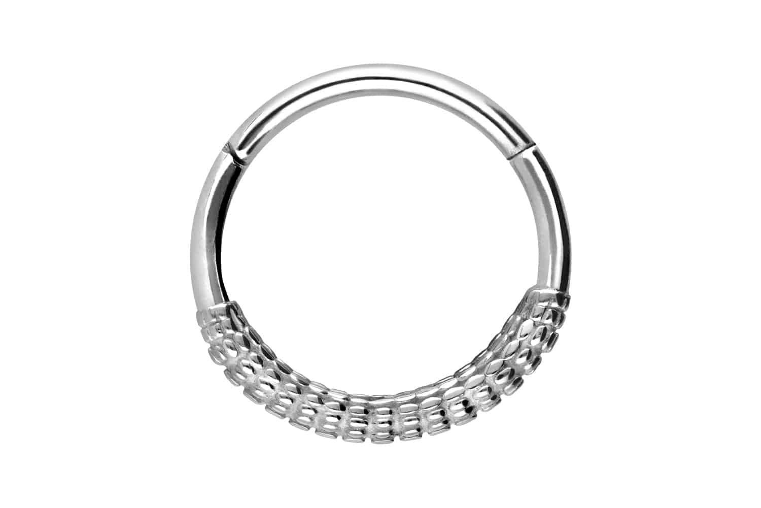 Piercing-Set Chirurgenstahl Segmentring Clicker KOLBEN-DESIGN