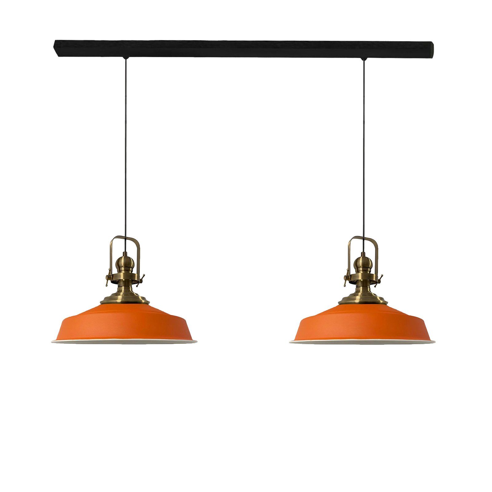 Bamyum Pendelleuchte Asletl Hängelampe aus Metall 2 Flammige, E27, Vintage Lampe, ohne Leuchtmittel