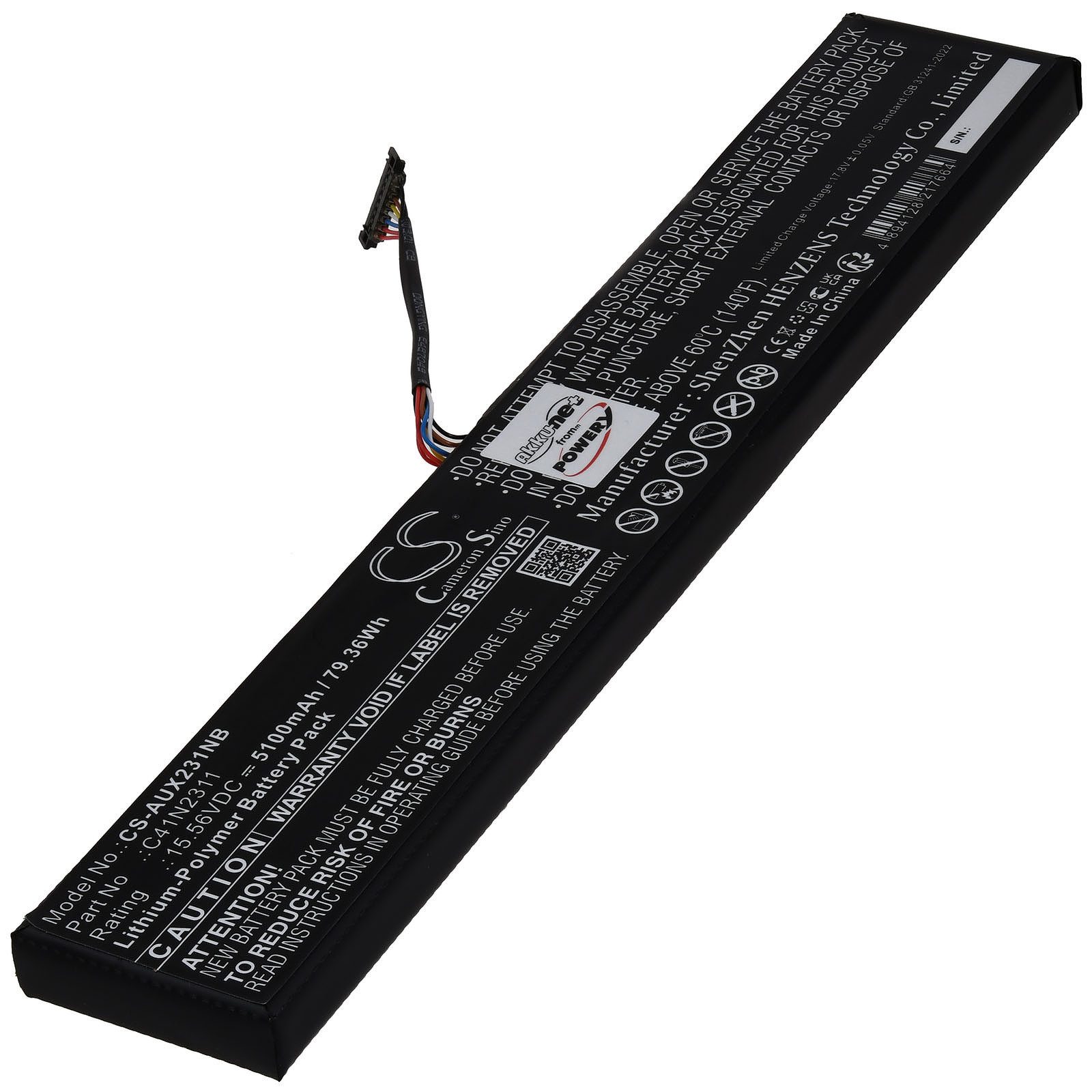 Powery Akku für Asus ROG Ally x Akku 5100 mAh (15.56 V)