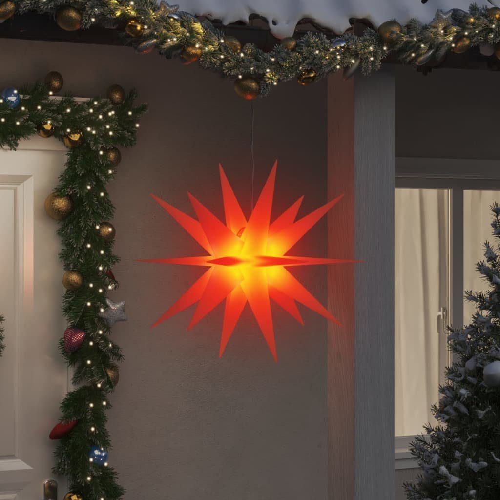 vidaXL Christbaumschmuck Weihnachtsstern mit LED Faltbar Rot 100 cm (1-tlg)