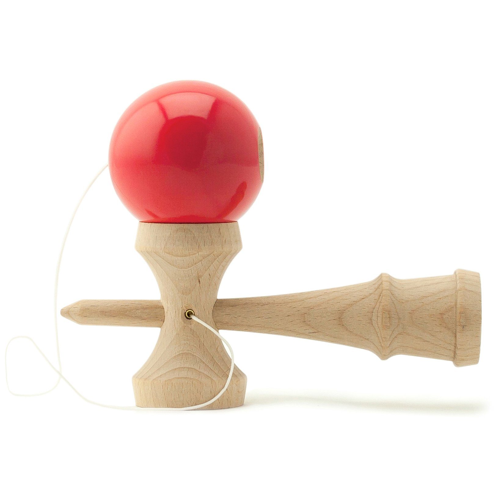 Klassisches Yo-Yo Aus Holz – Rot-schwarz, 5x3 Cm, Geduldsspiel Aus Dem Erzgebirge