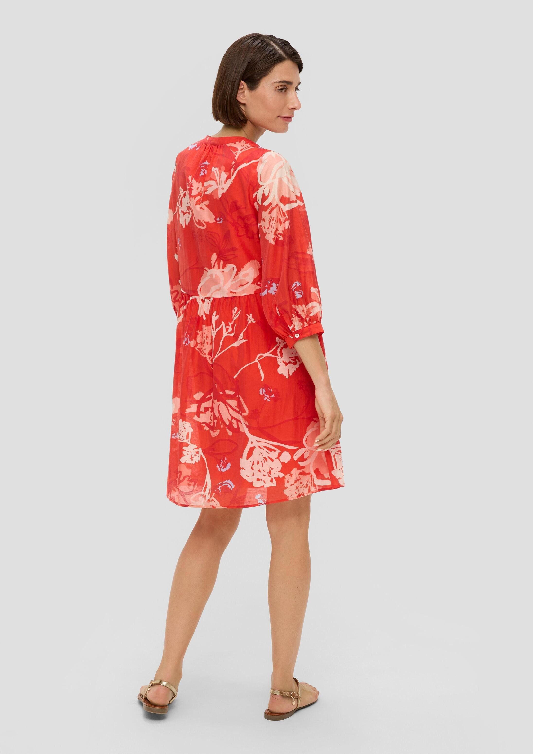 s.Oliver Minikleid Kleid Tunikakleid mit All-over-Muster