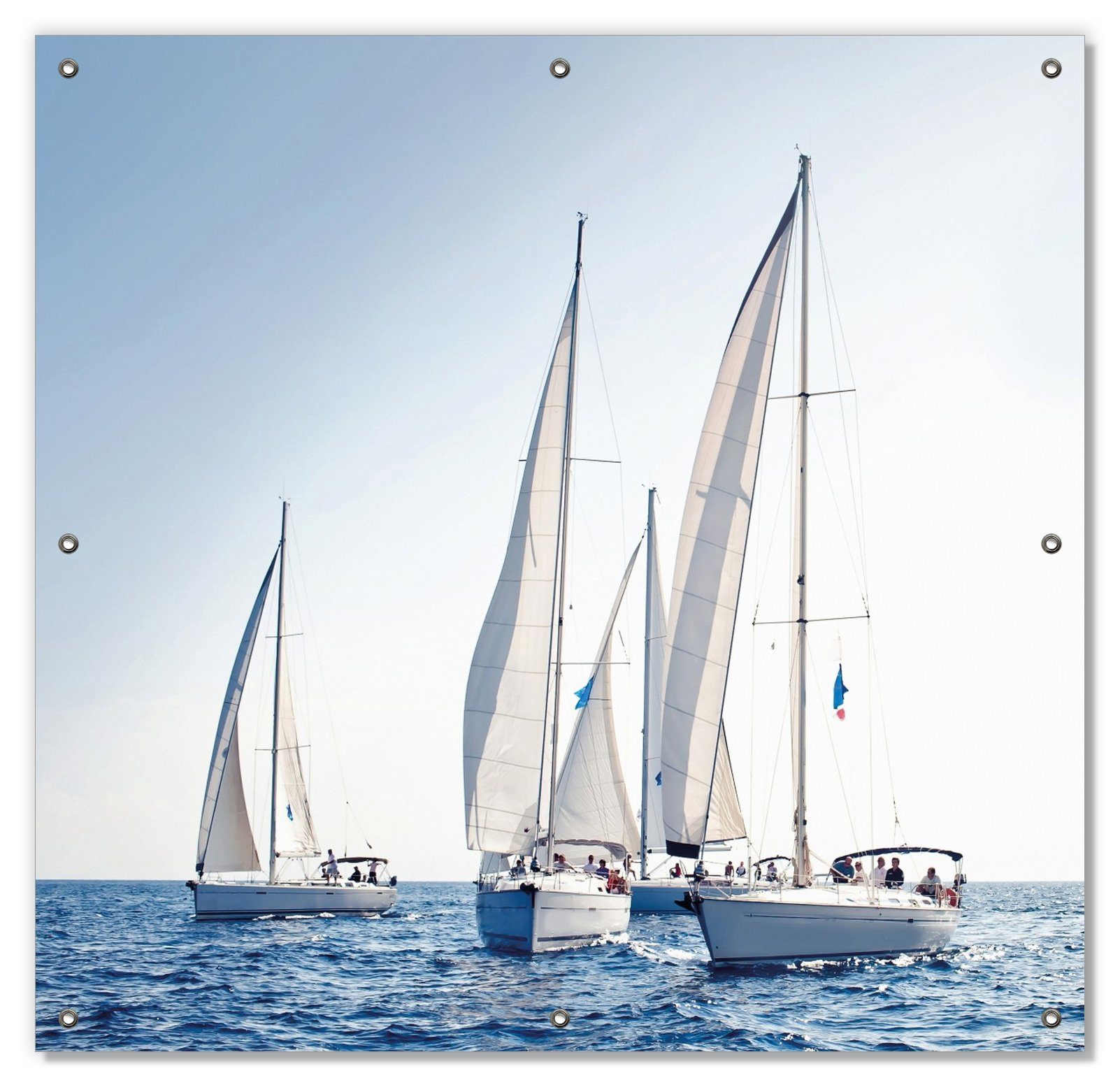 Sonnenschutz Segelschiff auf dem Meer, Wallario, blickdicht, mit Saugnäpfen, wiederablösbar und wiederverwendbar