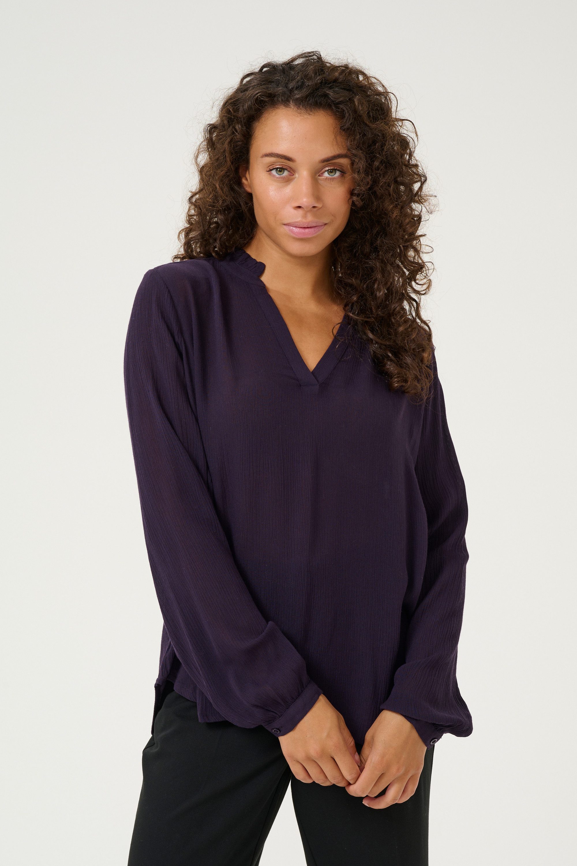 Langarmbluse Langarm-Bluse KAamber