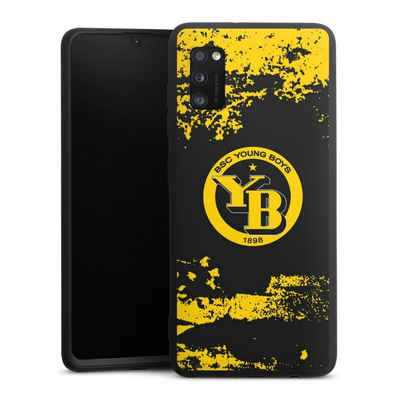DeinDesign Handyhülle BSC Young Boys Offizielles Lizenzprodukt Fanartikel BSC YB Grunge, Samsung Galaxy A41 Silikon Hülle Premium Case Handy Schutzhülle