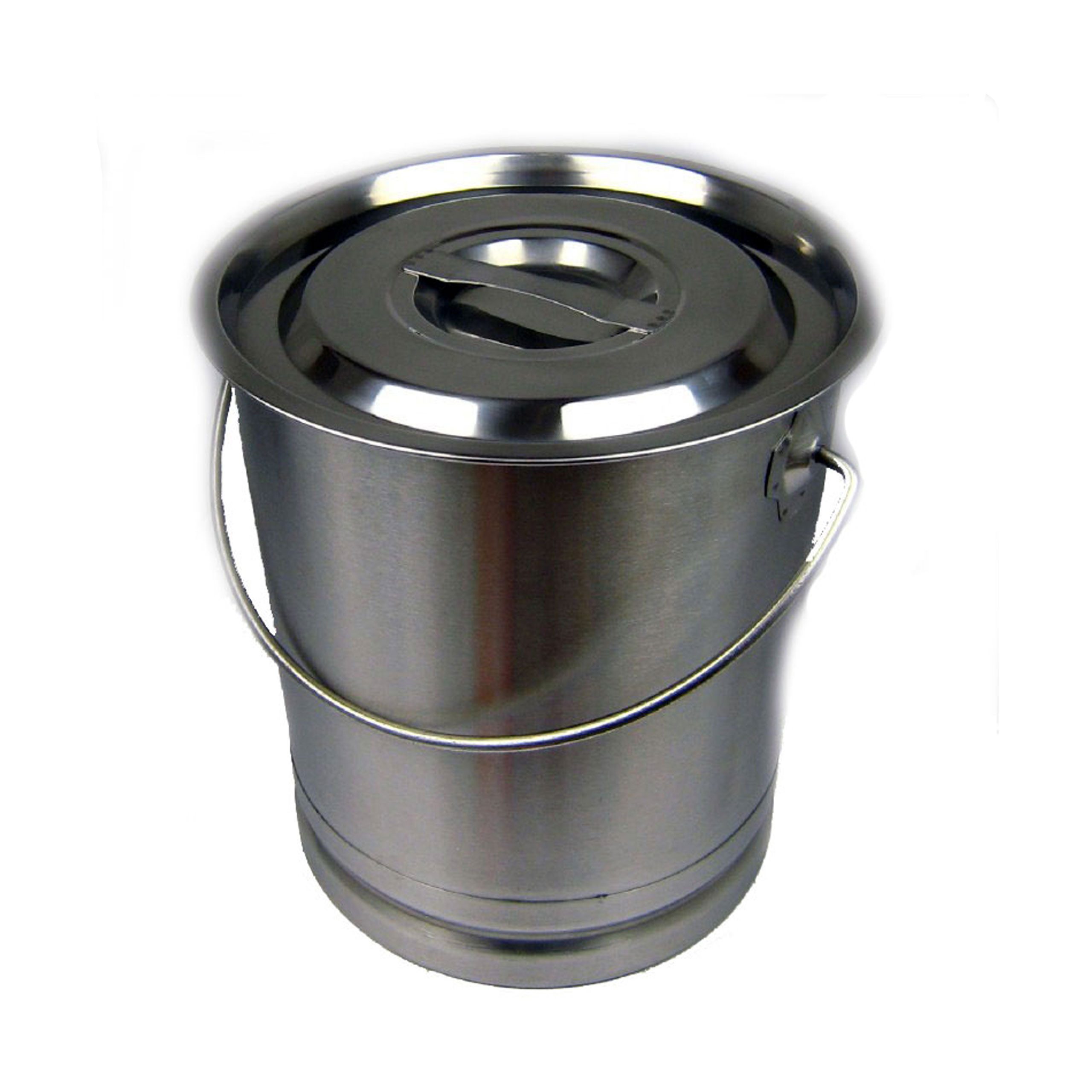 AcMax Putzeimer Edelstahl Eimer Kücheneimer 8 Liter mit Deckel