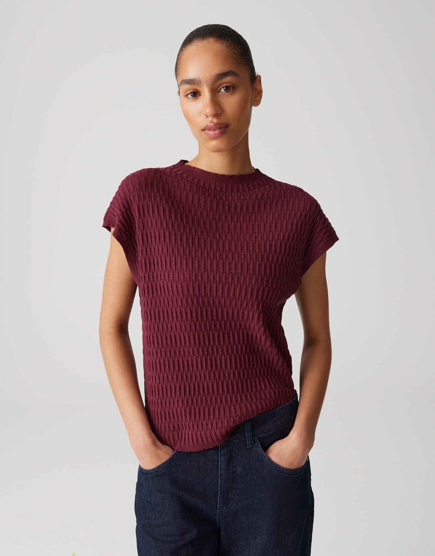 OPUS Strickpullover PUCTUR mit 3D Flechtmuster günstig online kaufen