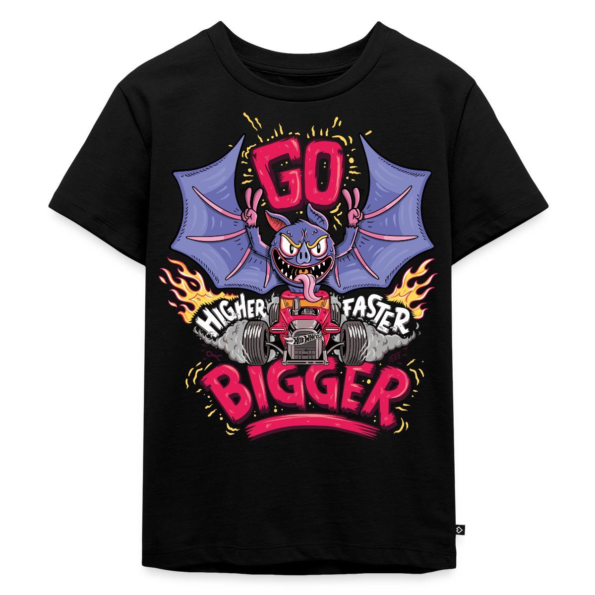 T-Shirt Hot Wheels Fledermaus Go Bigger Comic Kinder Premium T-Shirt