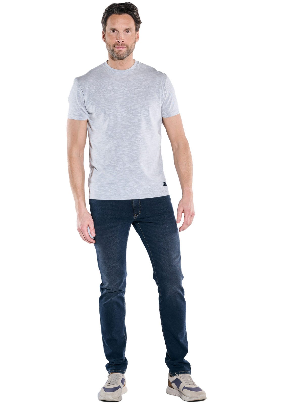 Engbers T-Shirt Herren T-Shirt uni, Silbergrau