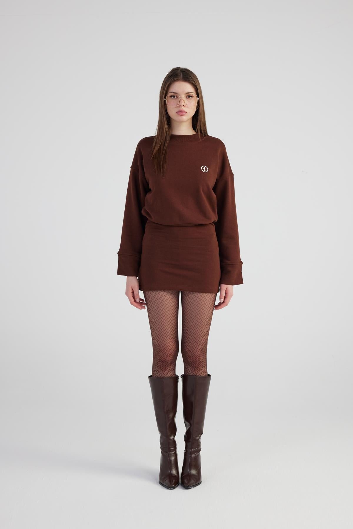 HOLLY LOLLY Midikleid Mini Claire Kleid mit Schlitzstoff