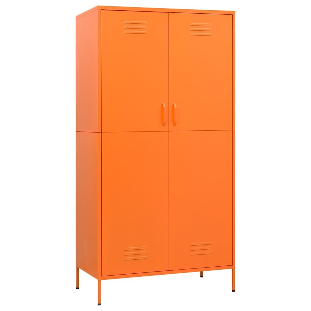 furnicato Kleiderschrank Schrank Orange 90 x 50 x 180 cm mit 4 verstellbaren Regalfächern (1-St)