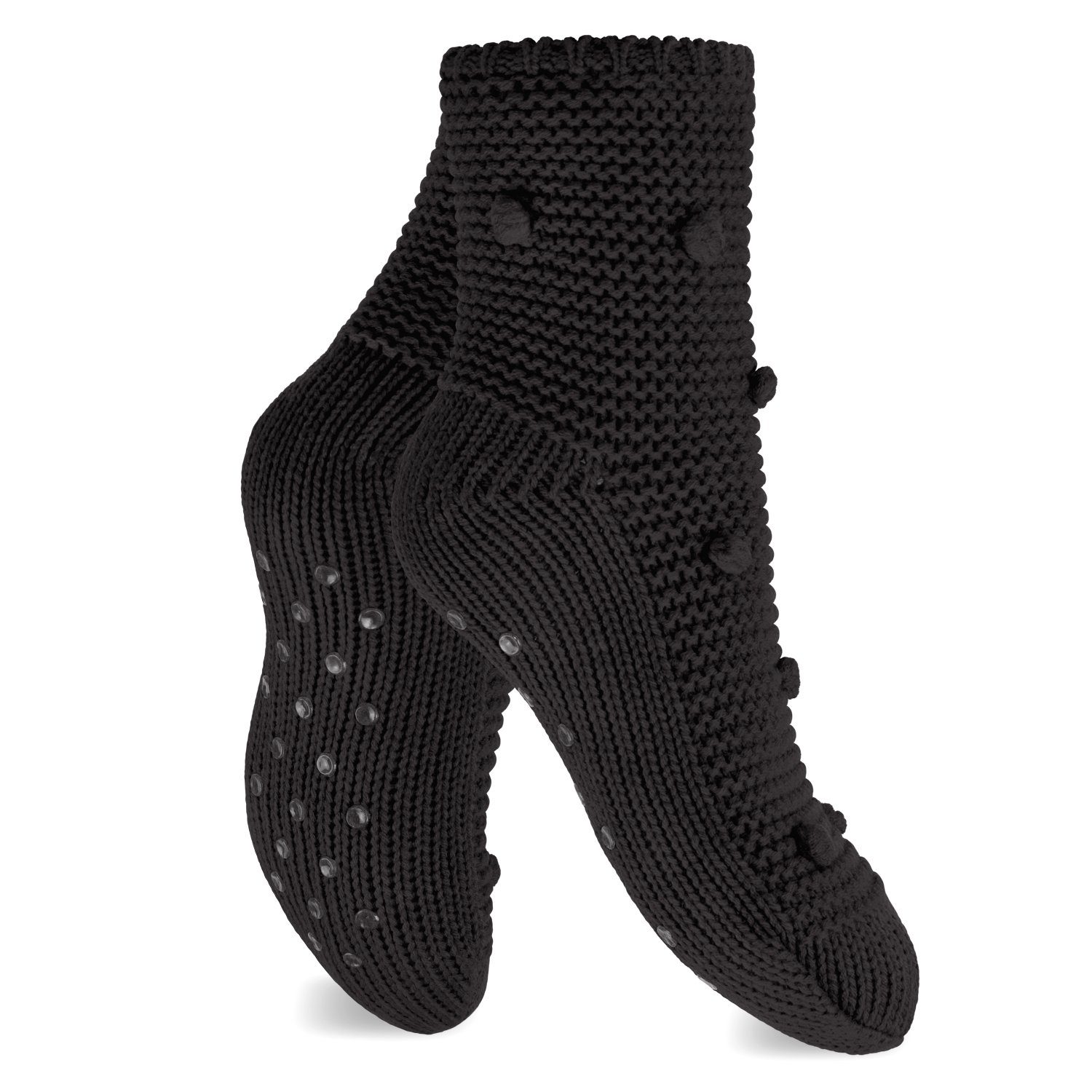 Winter ABS-Socken weiche Stoppersocken Socken Schwarz Footstar Damen ABS