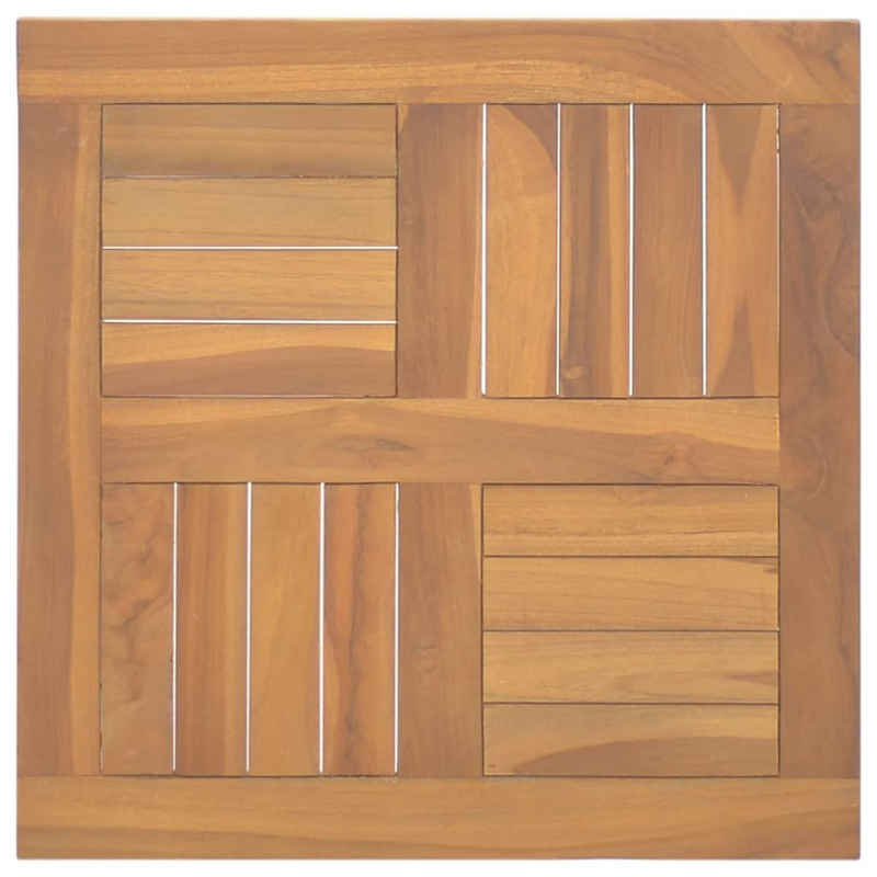 vidaXL Tischplatte Tischplatte Quadratisch 50x50x2,5 cm Massivholz Teak (1 St)