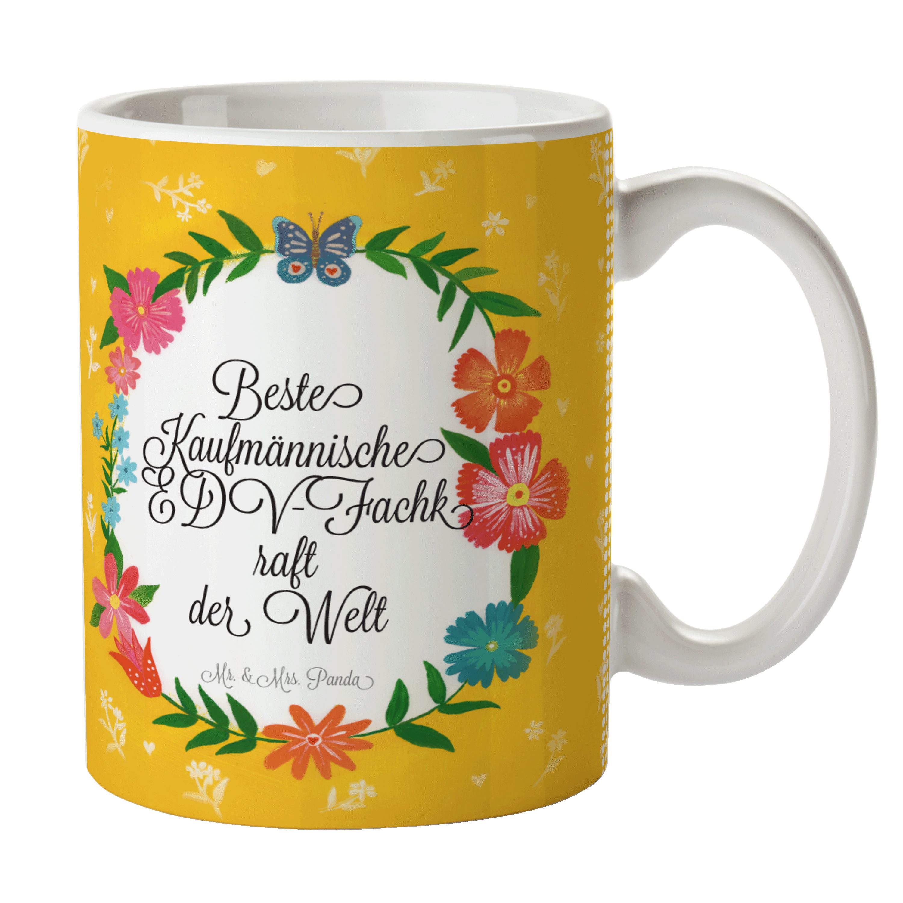 Mr. & Mrs. Panda Tasse Kaufmännische EDV-Fachkraft - Geschenk, Studium, Geschenk Tasse, Teeb, Keramik