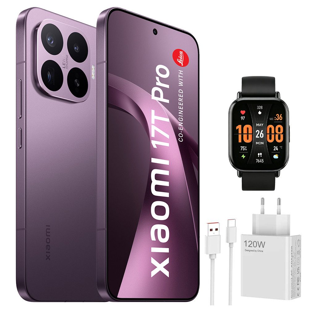 Xiaomi 17T Pro 12+512GB Smartphone & 120W HyperCharge & Smartwatch Handy (50 MP Kamera)