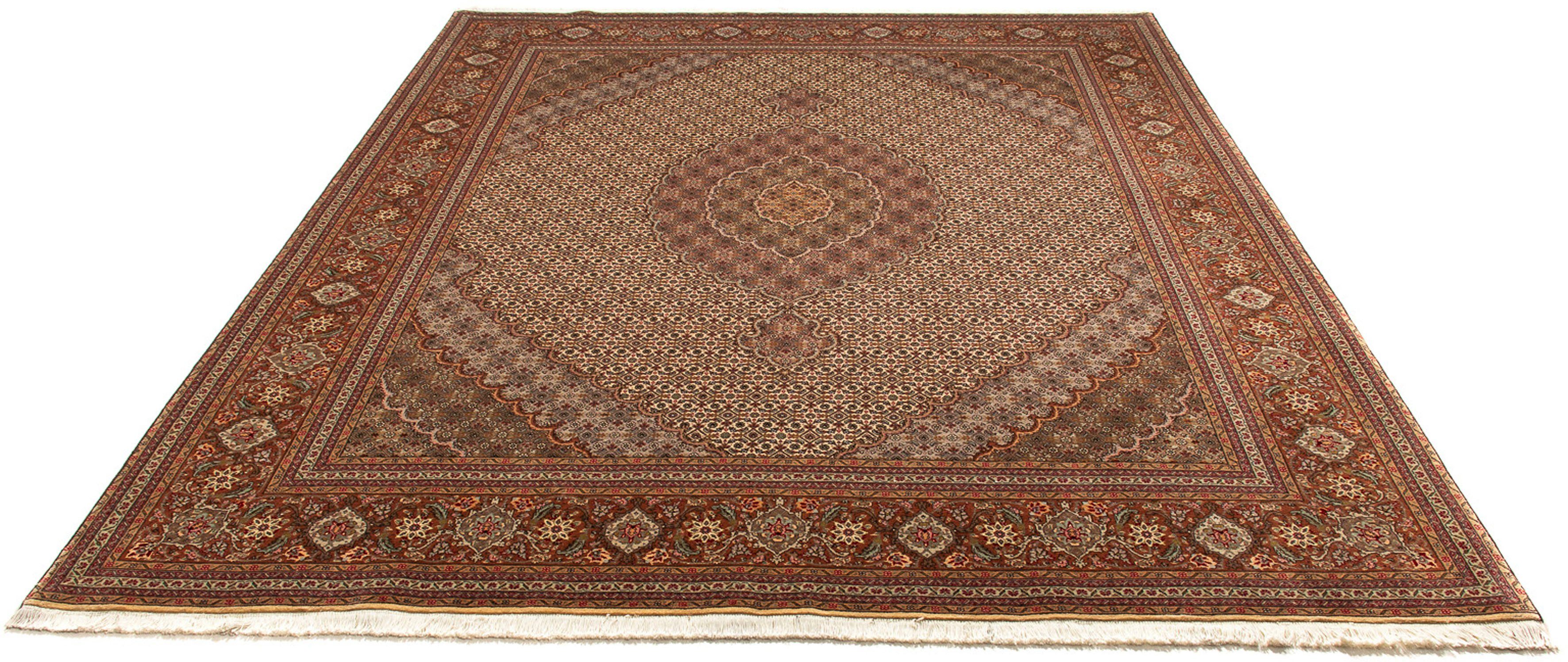 Orientteppich Perser - Täbriz - 250 x 200 cm - braun, morgenland, rechteckig, Höhe: 10 mm, Wohnzimmer, Handgeknüpft, Einzelstück mit Zertifikat