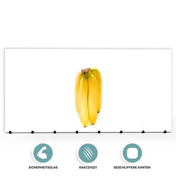 Primedeco Garderobenpaneel Magnetwand und Memoboard aus Glas Ganze Bananen