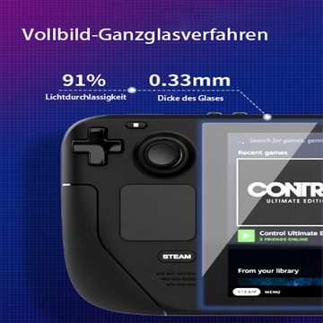 Tadow Steam Deck Gehärtete Folie,Bildschirm gehärtetes Glas Film,HD,Schutz, Displayschutzglas