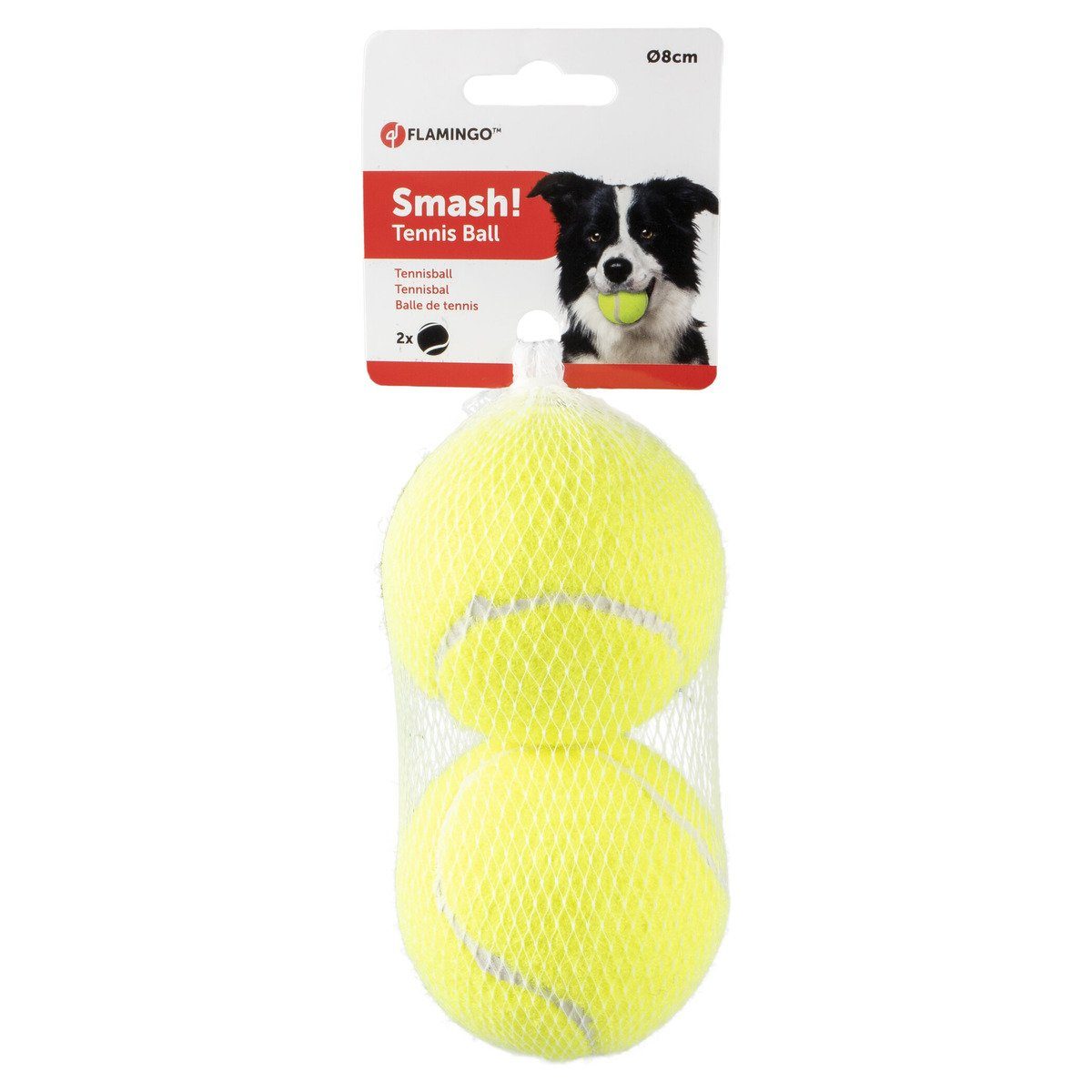 Spielball Flamingo gelb Hundespielzeug Smash Tennisball