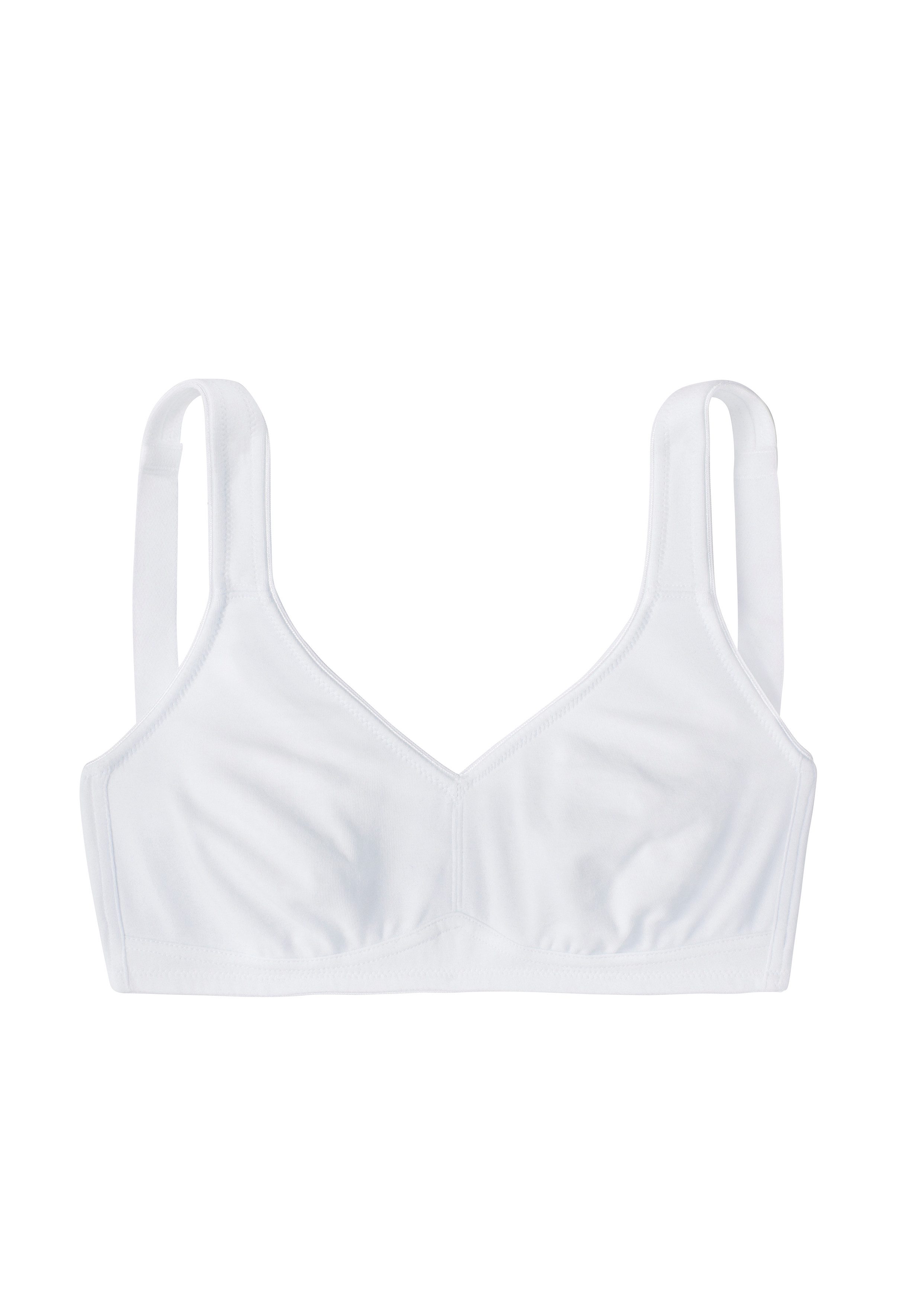 petite fleur by Lascana Entlastungs-BH, BH ohne Bügel, Baumwoll BH (Packung, 2 Stück) mit breiten Trägern, große Größen, bequemer BH – Bild 3 von 5