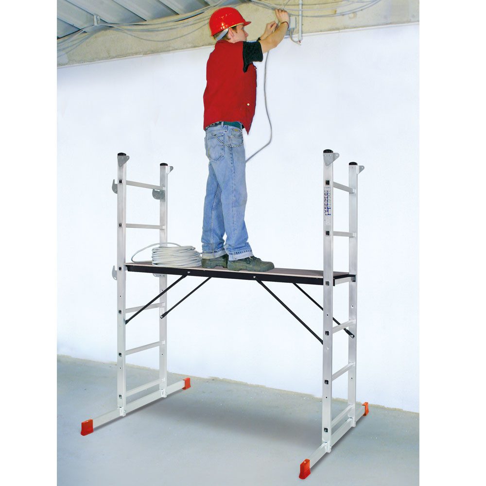 BRB-Lagertechnik work scaffold Multifunctional ladder scaffold, quick, safe and tool-free assembly