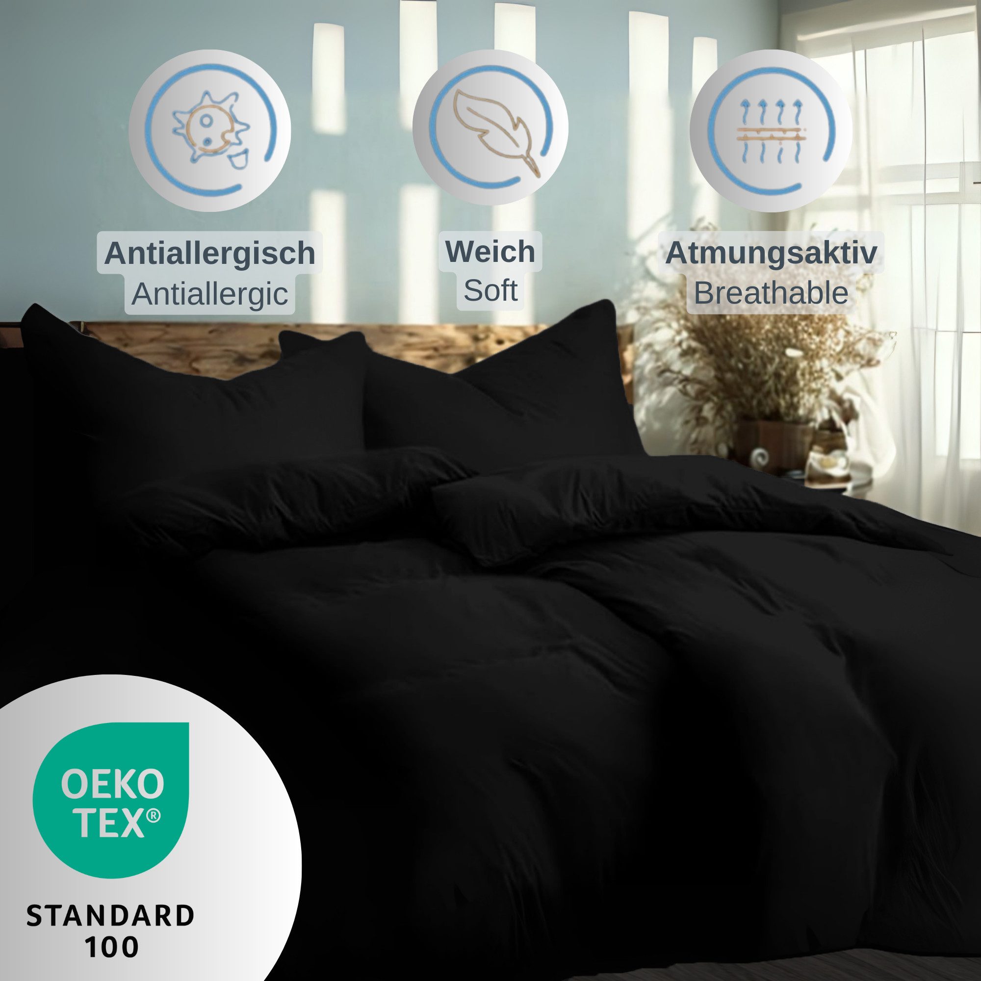 Komfortec Bettwäsche Premium, 135 x 200 bis 220 x 240 cm, 6 verschiedene Gr günstig online kaufen
