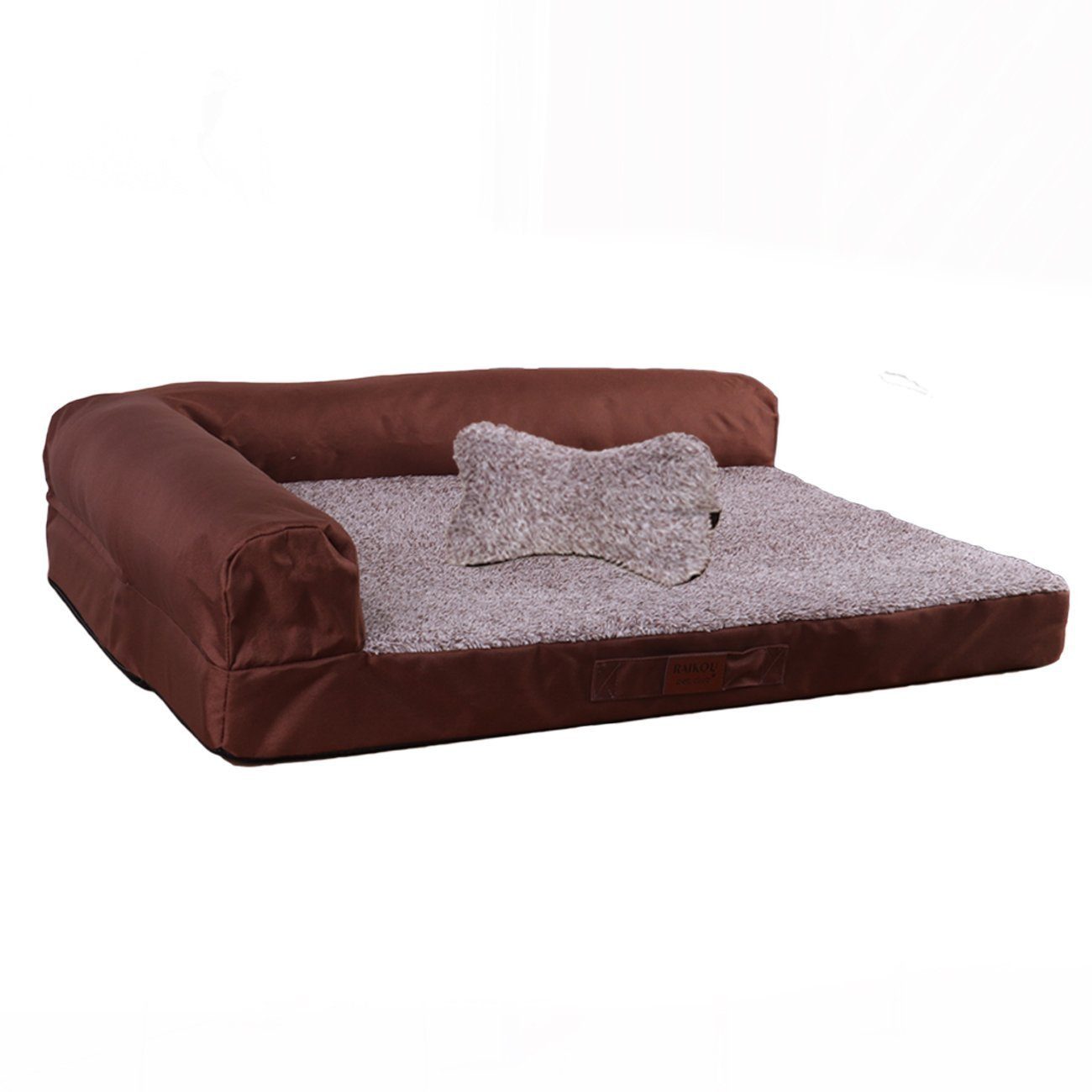 M-Diamant Tierbett Hundebett Waschbares orthopädisches Haustierbett Hunde Katzen, Plüsch, Rutschfest & atmungsaktiv